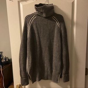 TOPSHOP grey knit turtleneck sweater